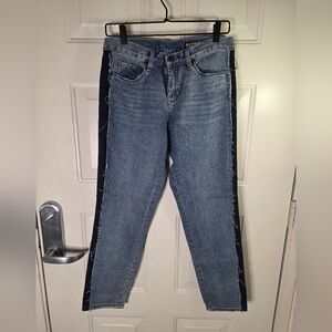 Blank NYC Crop Girlfriend Denim Blue Jeans Size 27